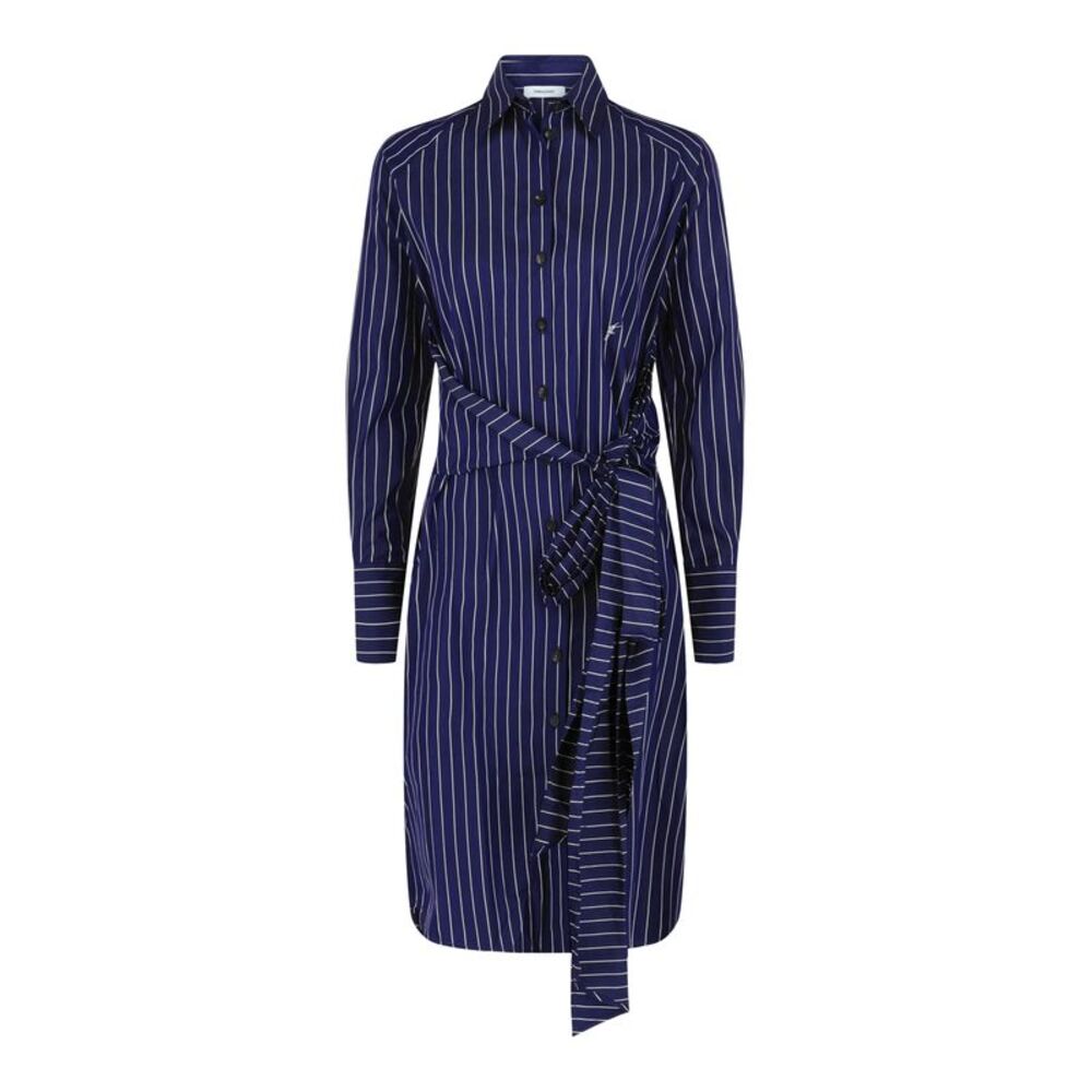 Ferragamo Pinstriped Shirt Dress Multi Womens